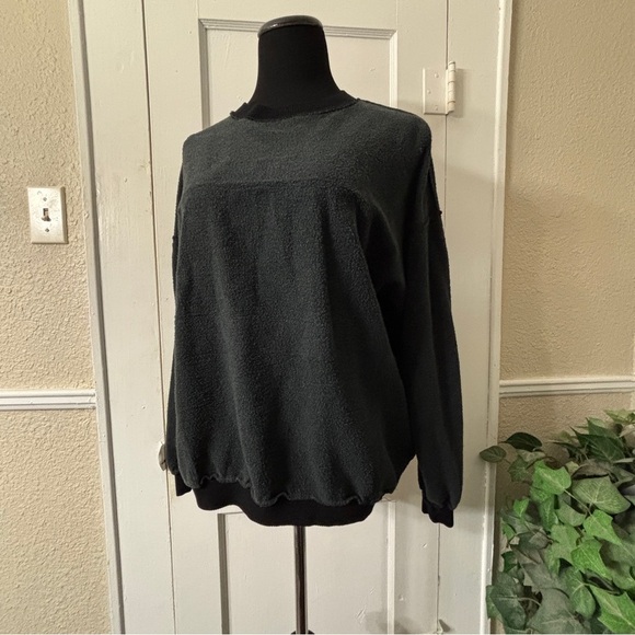 Vintage ITALIA Black Sweatshirt W/Pockets - Picture 14 of 15